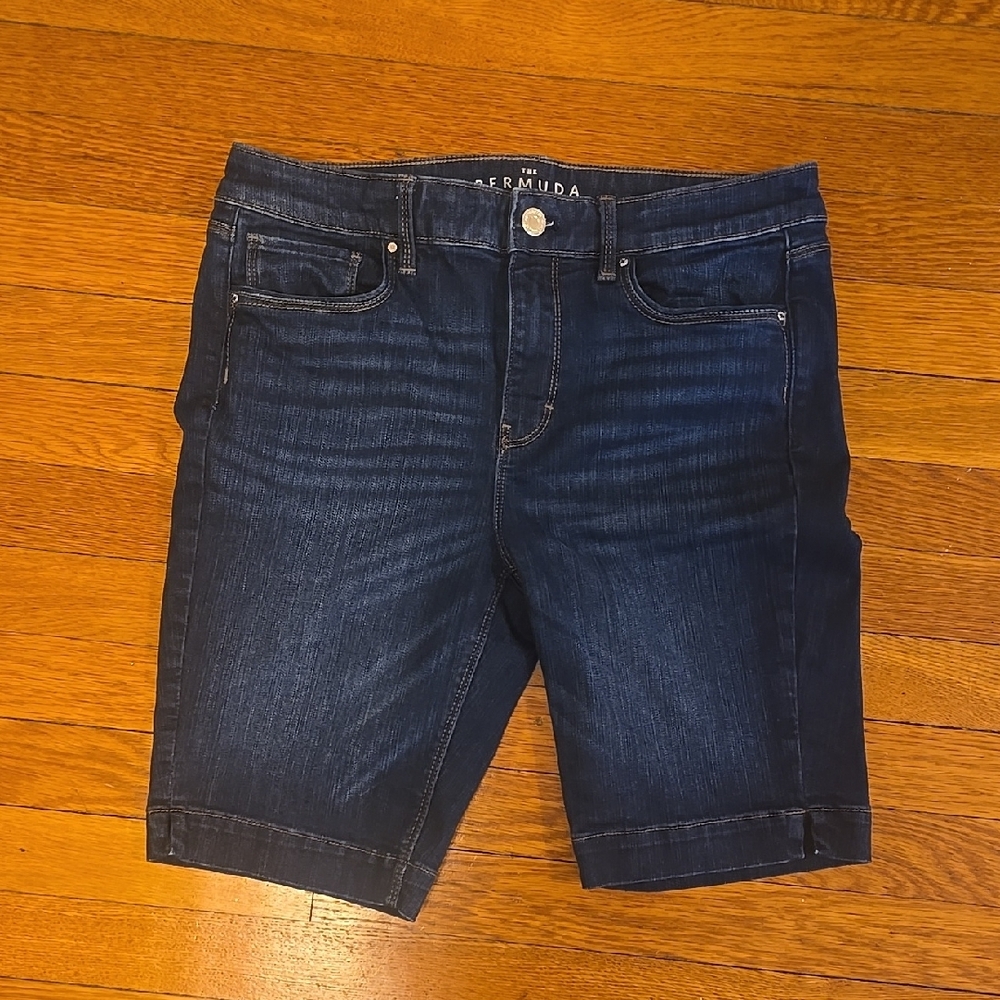 White House Black Market Blue Bermuda Shorts